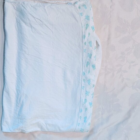 VTG 80s Carters Nursery Crib Sheet Set Fitted & Top Sheet Animals Music Cotton - Picture 5 of 16